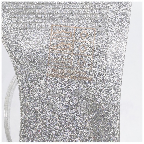 NWB Play by Jeffrey Campbell Fleurisse Clear Glitter Sandals Size 8 - Picture 11 of 12